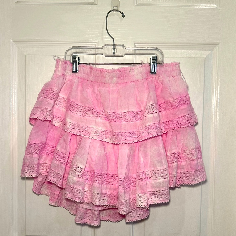 LOVE SHACK FANCY PINK SKIRT